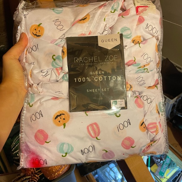Rachel Zoe Other - Rachel Zoe Halloween Queen Cotton Sheet Set